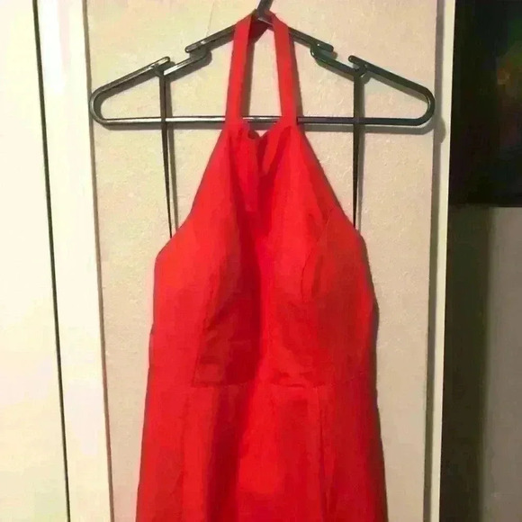 NBD x Naven Twins Revolve Red Halter Sleeveless Formal Zip Back Maxi Dress - Picture 5 of 9